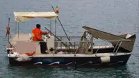 GRP ANTIPOLLUTION & SOLID WASTE CLEANING BOAT