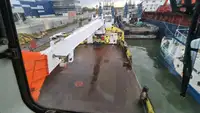 very low draft buoy laying offshore support vessel