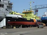 very low draft buoy laying offshore support vessel